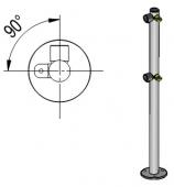 Oxgard Стойка ограждения с 2-мя полупетлями L-образная (2 муфты слева)(ВЗР 1996.09.11) - Oxgard Стойка ограждения с 2-мя полупетлями L-образная (2 муфты слева)(ВЗР 1996.09.11)