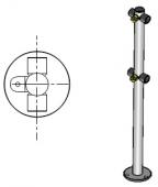 Oxgard Стойка ограждения с 2-мя полупетлями Т-образная (2 муфты слева и 2 справа)(ВЗР 1996.09.21) - Oxgard Стойка ограждения с 2-мя полупетлями Т-образная (2 муфты слева и 2 справа)(ВЗР 1996.09.21)