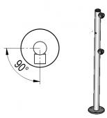 Oxgard Стойка ограждения с отверстием под фиксатор L-образная (2 муфты справа)(ВЗР 1996.09.62) - Oxgard Стойка ограждения с отверстием под фиксатор L-образная (2 муфты справа)(ВЗР 1996.09.62)