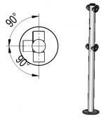 Oxgard Стойка ограждения с отверстием под фиксатор Т-образная (6 муфт)(ВЗР 1996.09.32) - Oxgard Стойка ограждения с отверстием под фиксатор Т-образная (6 муфт)(ВЗР 1996.09.32)